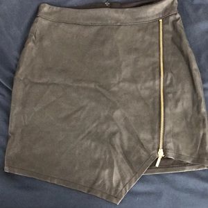 Faux leather skirt